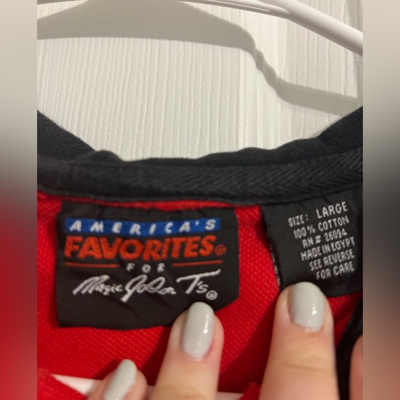 VTG 90’s Detroit Redwings Men’s Magic Johnson T’s Polo Shirt Size Large - Picture 2 of 3